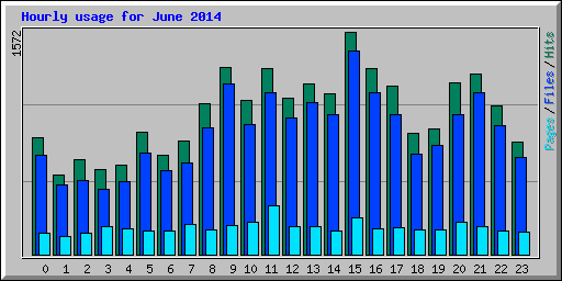 Hourly usage for June 2014